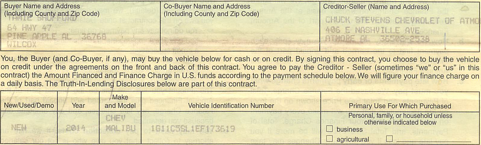 fine print explained car sale contracts alabama consumer rights